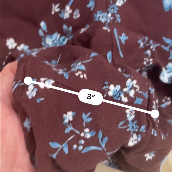 Urban outfitters brown blue floral romper - Picture 5 of 6